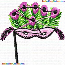 Masks 3 Embroidery Design