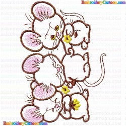 Mice 28 Embroidery Design