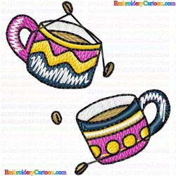 Mugs 19 Embroidery Design