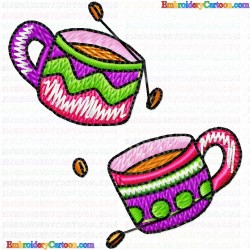 Mugs 20 Embroidery Design