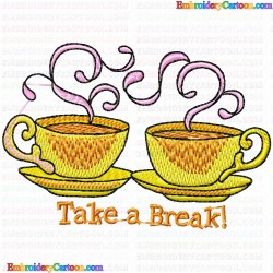 Mugs 35 Embroidery Design