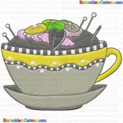 Mugs 5 Embroidery Design