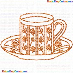 Mugs 75 Embroidery Design