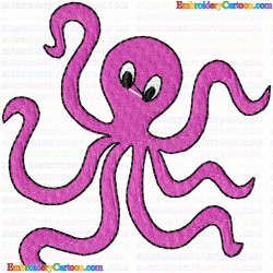 Octopus 4 Embroidery Design