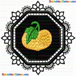 Orange 6 Embroidery Design