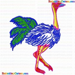 Ostrich 5 Embroidery Design