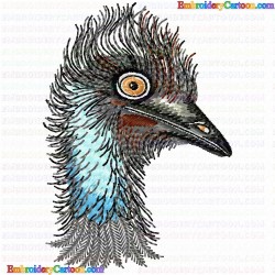 Ostrich 7 Embroidery Design