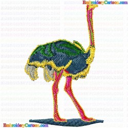 Ostrich 8 Embroidery Design