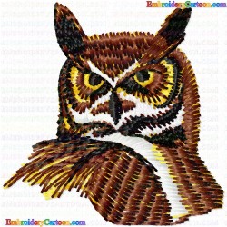 Owl 16 Embroidery Design