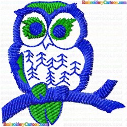 Owl 4 Embroidery Design