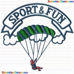 Paragliding 10 Embroidery Design