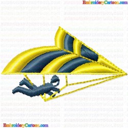 Paragliding 3 Embroidery Design