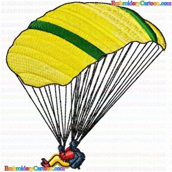 Paragliding 4 Embroidery Design