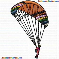 Paragliding 5 Embroidery Design