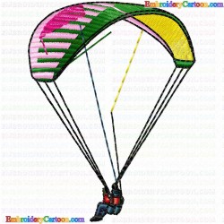 Paragliding 9 Embroidery Design