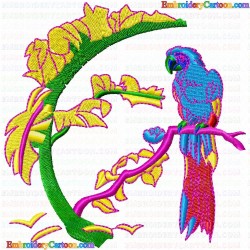 Parrots 20 Embroidery Design