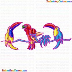 Parrots 21 Embroidery Design