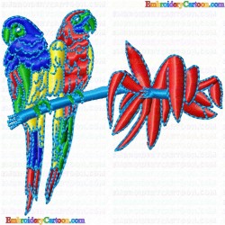 Parrots 22 Embroidery Design