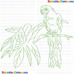 Parrots 23 Embroidery Design