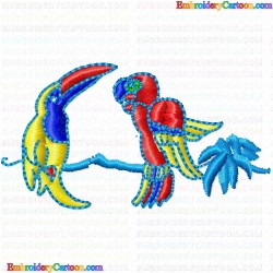 Parrots 24 Embroidery Design