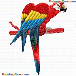 Parrots 3 Embroidery Design