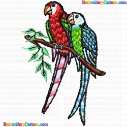 Parrots 53 Embroidery Design