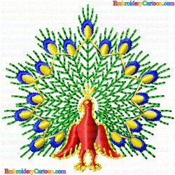 Peacock 2 Embroidery Design