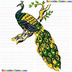 Peacock 4 Embroidery Design