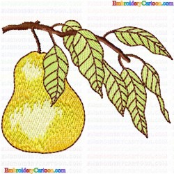 Pear 17 Embroidery Design