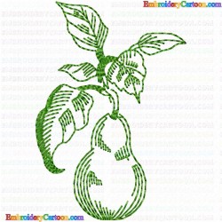 Pear 5 Embroidery Design