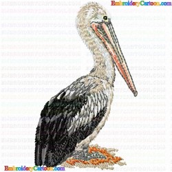 Pelican Swan 10 Embroidery Design