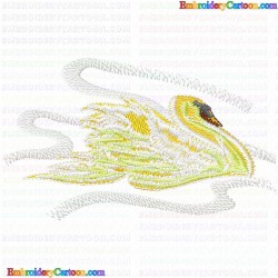 Pelican Swan 12 Embroidery Design