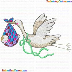 Pelican Swan 1 Embroidery Design