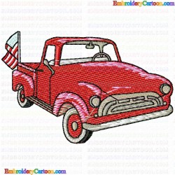 Pickup Truck 10 Embroidery Design