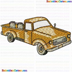 Pickup Truck 11 Embroidery Design