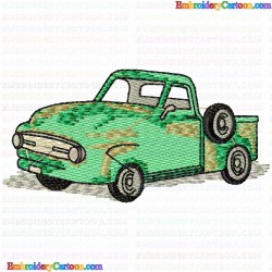 Pickup Truck 12 Embroidery Design