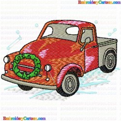 Pickup Truck 13 Embroidery Design