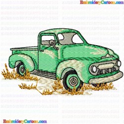 Pickup Truck 14 Embroidery Design