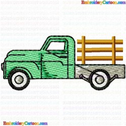 Pickup Truck 17 Embroidery Design