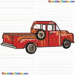 Pickup Truck 19 Embroidery Design