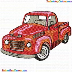 Pickup Truck 4 Embroidery Design