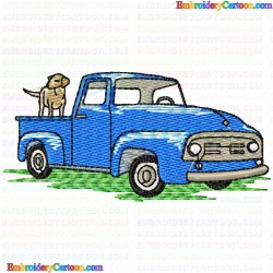 Pickup Truck 8 Embroidery Design