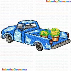 Pickup Truck 9 Embroidery Design