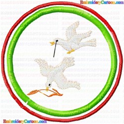 Pigeons and Doves 3 Embroidery Design