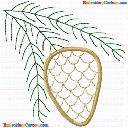 Pine Cone 6 Embroidery Design