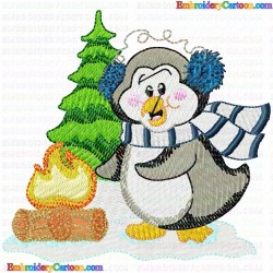 Pinguins 23 Embroidery Design