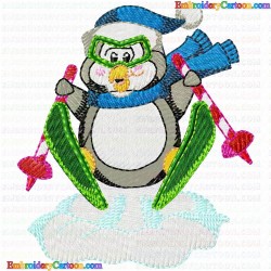 Pinguins 25 Embroidery Design