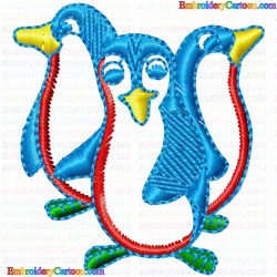 Pinguins 2 Embroidery Design