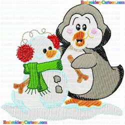 Pinguins 30 Embroidery Design