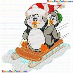 Pinguins 35 Embroidery Design